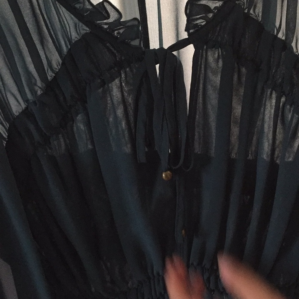 Heed Ruffle Teal Color Blouse - image 4